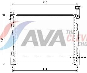 JEA2054 AVA Радіатор охолодження двигуна